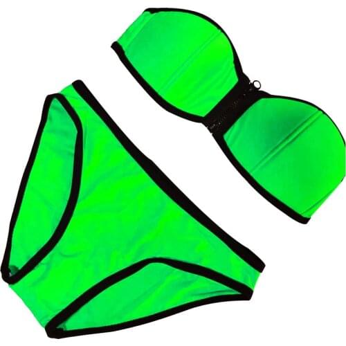 Zipper Neon Green High Leg Bikini Female Thong Swimsuit 2021 Women Brazilian Swimwear Two-pieces Bikini Set Bather Bathing Suit