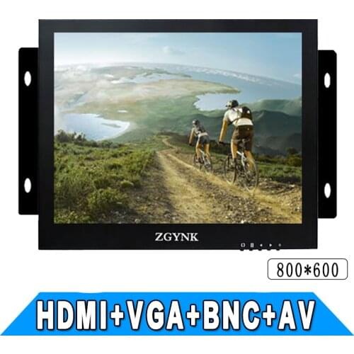 ZGYNK / 12 inch open industrial embedded monitoring metal shell VGA/AV/BNC/HDMI security LCD The monitor