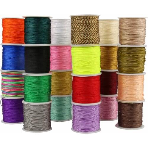 0.8mm Nylon Cord Thread Chinese Knot Macrame Cord Bracelet Braided String DIY Tassels Beading String Christmas Tree Ornament