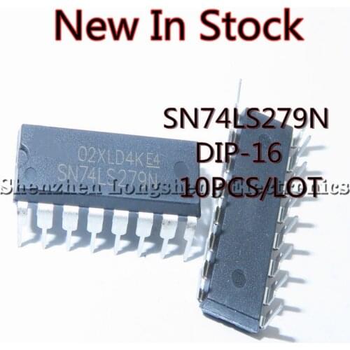 10PCS/LOT NEW SN74LS279N 74LS279 DIP-16 Four Basic RS Trigger ICs