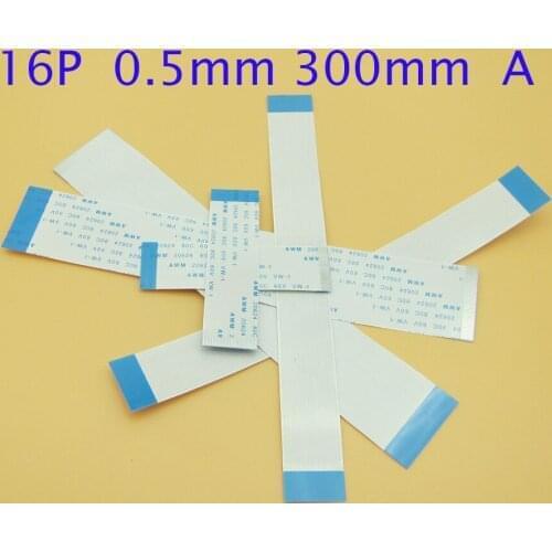 10pcs New FFC FPC flat flexible forward Length 300mm cable 0.5mm pitch 16pin 16 pin 16p Type A Ribbon Flex Cable