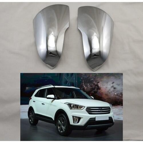 High quality 2PCS ABS Chrome plated door mirror covers For Hyundai Creta IX25 2014-2018 Car accessories modification