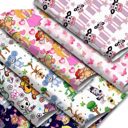 20*33cm Cartoon Animal Theme Lion Cow Elephant Faux Synthetic Leather Fabric For Bows Bag DIY Jewelry Accessories,1Yc18460