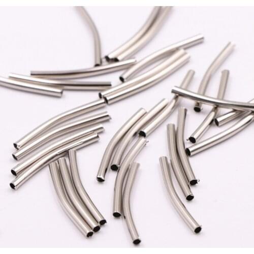 50pcs Wholesale Price Metal Spacers Connectors Twist Tube Beads for Jewelry Making Finding DIY Necklace Bracelet Hook Craft A537