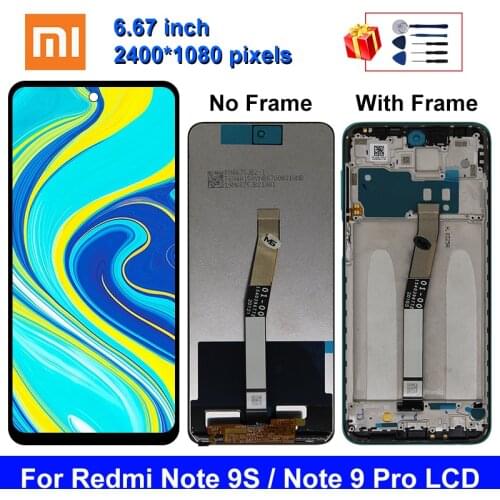 6.67"Original For LCD Redmi Note 9S Display Touch Digitizer Assembly For Xiaomi Redmi Note 9 Pro LCD Screen Replacement 9S Parts
