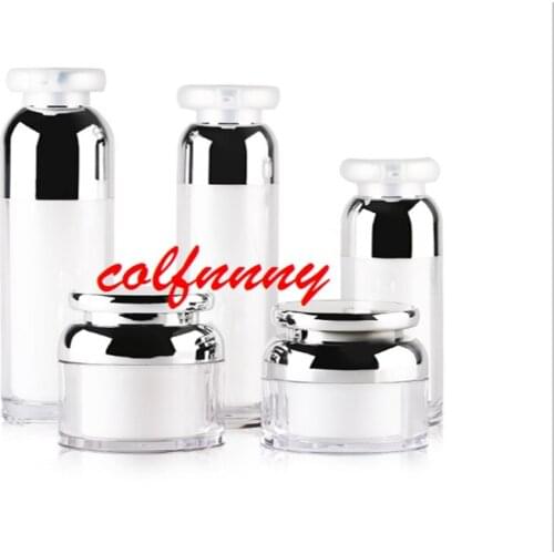 60pcs/lot High Quality 30ml 50ml 100ml Acrylic Cream bottle Empty Cosmetic Bottle Container Jar Lotion press Bottle