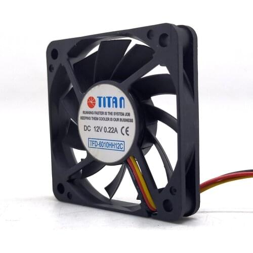 6010 12V 3-Wire Speed CPU Chassis Cooling Fan TFD-6010HH12C 6cm Silent axial Fan