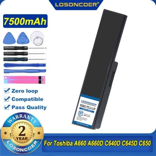 7500mah Laptop Battery For Toshiba Satellite A660 A660D C640D C645D C650 C655 L655 Portege M800 PA3634U-1BRS PABAS178 PABAS227