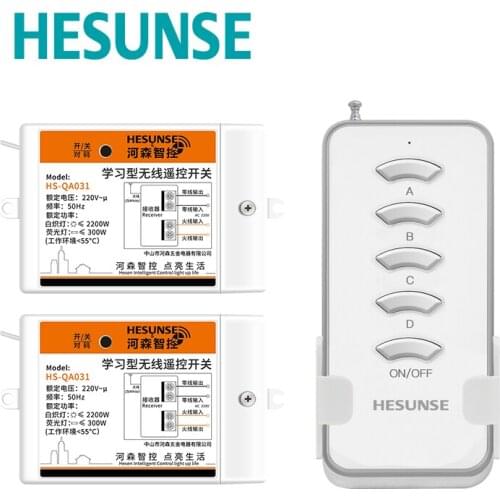 Free shipping QA031 1N2 2 Channels 110V&220V 433mhz Wireless Digital Remote Control Switch