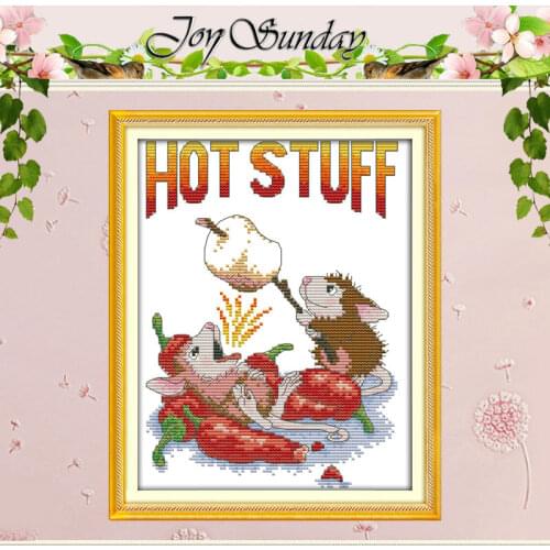 Free Ship!! Hot Stuff Counted Cross Stitch 11CT 14CT Cross Stitch cartoon Cross Stitch Kits for Embroidery Home Decor Needlework
