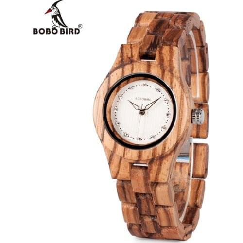 BOBO BIRD Women Watches Luxury Fashion Wood Watch With Wooden Band Quartz Wristwatches relogio feminino C-O29 DROP SHIPPING