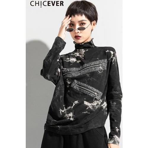 CHICEVER Women's Knitted T-shirts