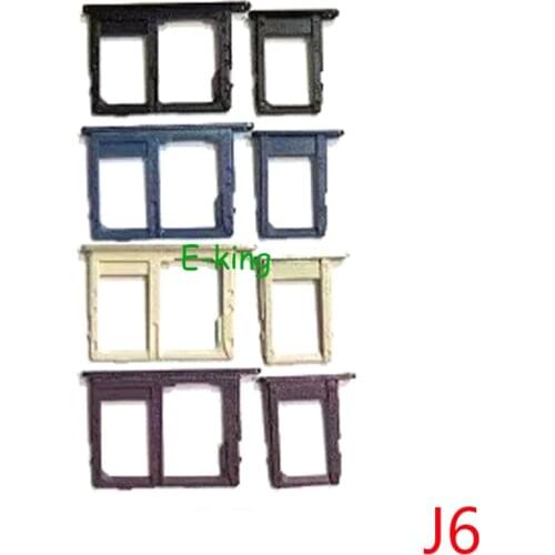 For Samsung Galaxy J6 J600 J600F J8 J810 J810F 2018 Single Dual Sim Card Slot Tray Holder Sim Card Reader Socket