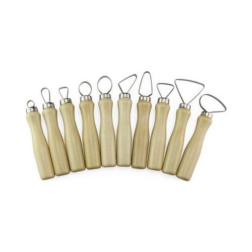 Pottery & Ceramics tools Soft pottery clay sculpture knife wooden tools DIY material 04