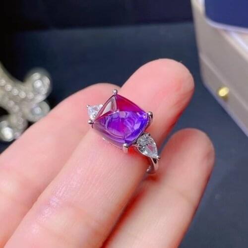 Natural Amethyst Ring, 925 Silver, The Price Is Suitable, Shop Promotional Products