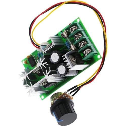 LBER DC10-60V DC Motor Speed Regulator 12V 24V 36V 48V High Power Drive Module PWM Motor Speed Controller 20A Current Regulator