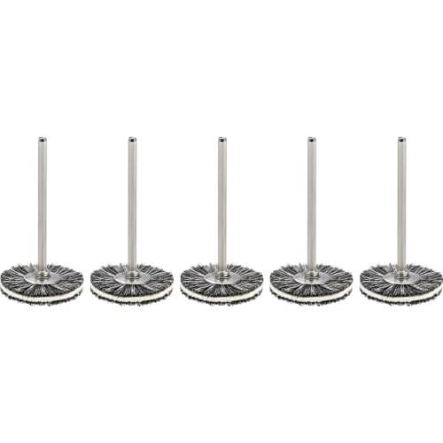 Uxcell Mini Buffing Wheels 22x3.5mm with 2.35mm Arbor for Rotary Tool Jewelry Metal Wood Polishing White Brown T Shape 5Pcs