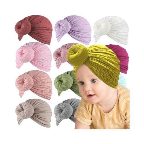 Multicolor Fashion Donut Baby Hat Cotton Elastic Beanie Cap Newborn Baby Headbands Turban Infant Hats Hair Accessories