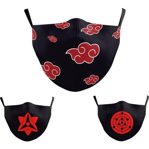 Fashion Nar-uto Anime Protection Mask Halloween Cospaly Party Gift Street Sports Breathable Dust-proof Adjustable Womens Masks