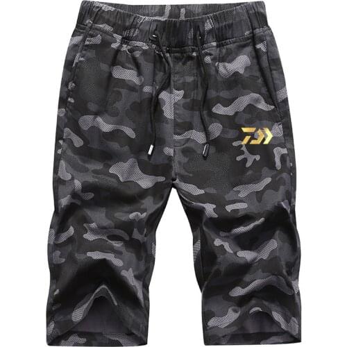 2021 New Daiwa Pants Men Fishing Pants Summer Thermal Solid Multi-pocket Casual Trousers Sport Loose Pants Men Plus Size Shorts