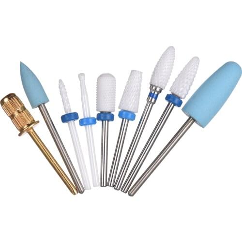 New Nail Drill Bits Set Pedicure Manicure Drill Bits Kit Replacement Drill Bits10 Sanding Paper Rings Electric Nail Drill Nail
