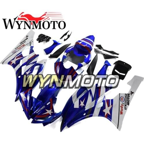 Complete ABS Plastic Injection Blue White Red New Motorcycle Fairings For Yamaha YZF R6 Year 06 07 2006 2007 Body Frames