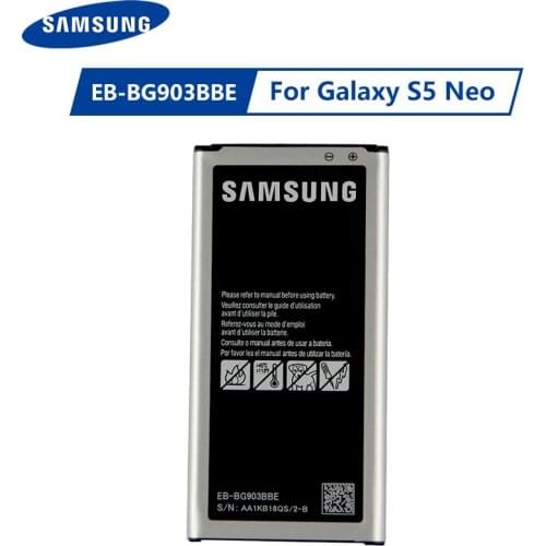 Original Samsung Battery EB-BG903BBE For Samsung Galaxy S5 Neo Genuine Phone Batteries With NFC 4 Pins 2800mAh