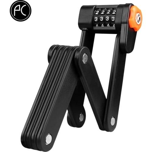 PCycling Bicycle Lock Alloy Steel Folding Lock MTB Road Bike Lock Anti-theft Lock Password Lock Safe Cycling Accessories