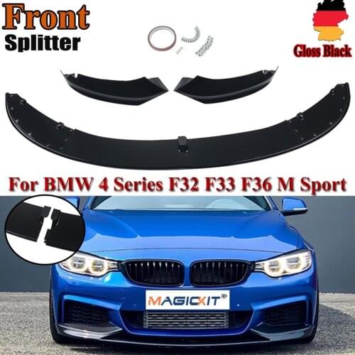 MagicKit FOR BMW 4 SERIES F32 F33 F36 FRONT DIFFUSER SPLITTER LIP SPOILER GLOSS BLACK