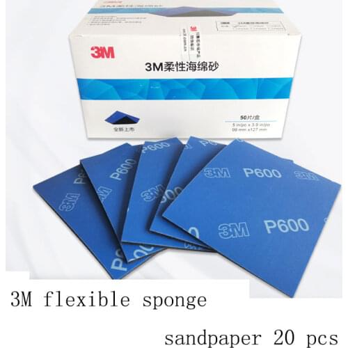 Plastic Shell Car 3m Flexible Sponge Sandpaper Polishing Cotton Sand Skin Fine Square Beauty Electronic Model