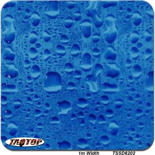 1M*10M TSD6202 Blue Deep Sea Water Drop Hydro Printing Film Hydro Dip Graphics Water Transfer Printing Film