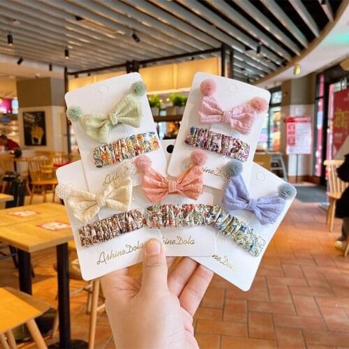 Pleated Print Hair Accessories Hair Pins For Girls Cute Butterfly Hair Grips Children Birthday Gift Hair Clips Barrettes