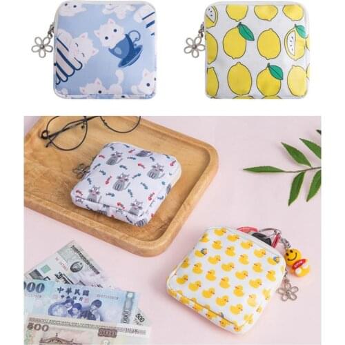 Portable PVC Sanitary Towel Bag Aunt Towel Storage Bag Women Girls Sanitary Napkin Bag Sanitary Pad Outdoor Organizer Pouch Case