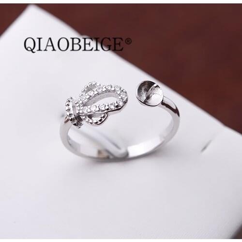 QIAOBEIGE Rings With Cubic Zirkonia For Women