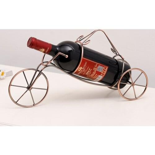 Handmade Pedicab Design Metal Wine Rack Wine Bottle Holder Caddy JJ002