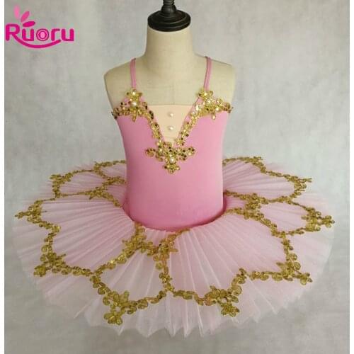 Ruoru Professional Ballerina Ballet Tutu for Child Children Kids Girls Adults Pancake Tutu Dance Costumes Ballet Dress Girls