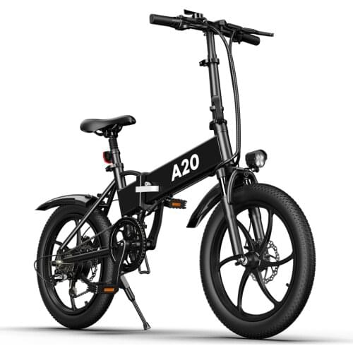 [EU UK Stock] ADO A20 Foldable Electric Bicycle 20'' Tire E bike 350W DC Motor Ebike 35km/h 80KM Range Removable Battery