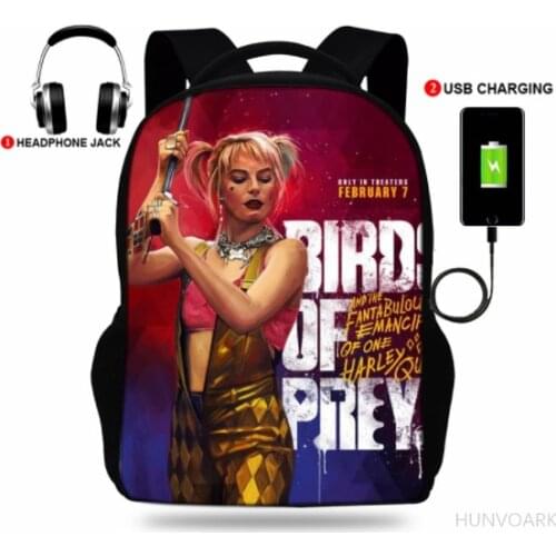 Students Children Quinn Print Backpack School Bags For Girls Bagpack Mochila Escolar Usb Chargeing Backpacks