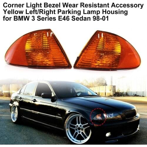 Corner Light Bezel Yellow Left/Right Parking Lamp Housing 63136902765 63136902766 for BMW 3 Series E46 Sedan 1998 1999 2000 2001