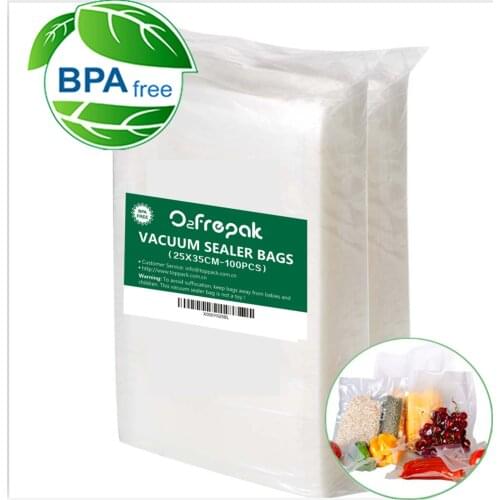 Food Storage Bag with BPA FREE Food Saver Vacuum Sealer Bags for Sous Vide Cooking Freezer