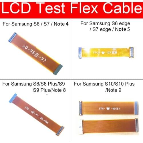 LCD Display Touch Screen Extension Flex Cable For Samsung S8 S8+ S10 S10+ Note 8 9 S6 S7 S6 Edge S7 Edge LCD Tester Extend Test