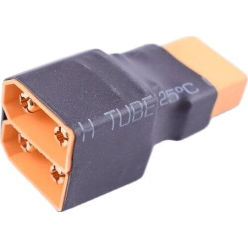 1 Pcs XT90 Parallel Adapter 2 Male to 1 Female Lipo Battery Converter Connector Plug