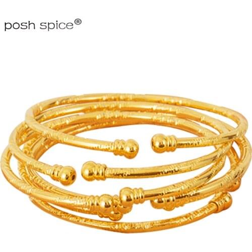 3mm Indian Ball Bangles Ethiopian Bangles Bracelets in Dubai Africa Bangles for Women Middle East Wedding Jewelry Gift