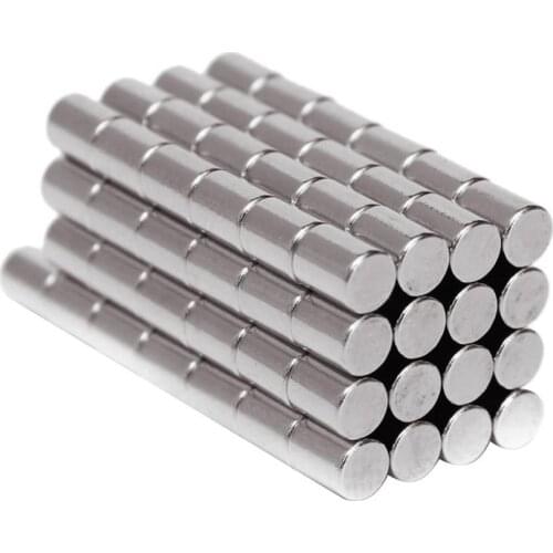 32% Hot Sale 100Pcs 3x4mm N50 Multipurpose Super Strong Cylinder Shape Blocks Rare Earth Neodymium Magnets Application is wide