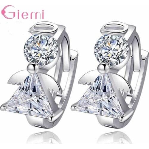 New Arrival 925 Sterling Silver Cute Crystal Wedding Earrings For Women Girls Fashion Jewelry 2021 Trend Wholesale