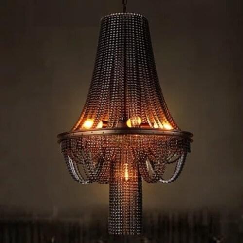 American Vintage Industrial Lighting Pendant Lights Iron Chain Hanging Lights bedroom for home lighting 110V/220V E27 lustre