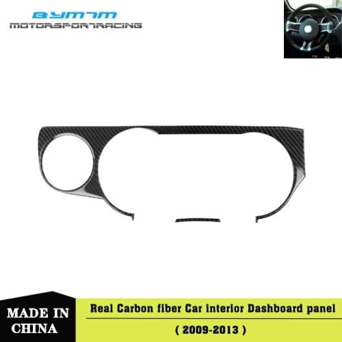 Real Carbon Fiber Car Stickers Dashboard Instrument Panel Trim Cover Interior Moulding Decorative Strips For Mustang