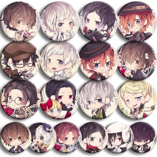 COSSUN 58MM Bungo Stray Dogs Pin Brooch Badge Pins for Backpack Cosplay Accessories Decor Collectible gift Boy Girl Comics