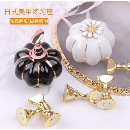 New Manicure False Nail Holders Japanese Style Frame Pumpkin Black And White Color Nail Display Holder Nail Beauty Practice Tool
