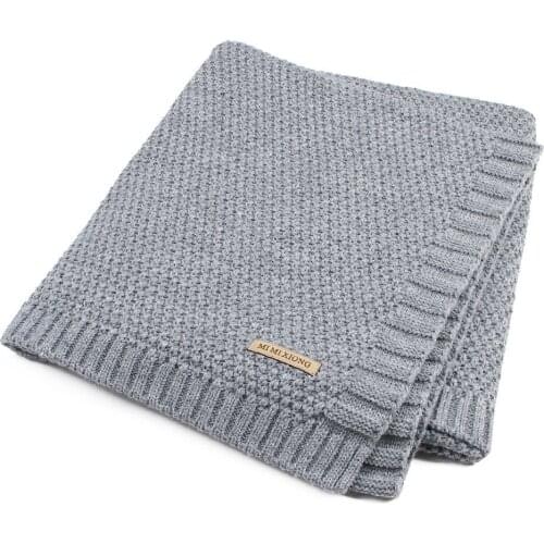 Baby Blanket Knitted Cotton AUTUMN Stuff For Newborns Swaddle Stroller Blanket Clothes Wrap Monthly Kids Quilt